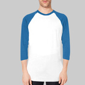 BB453 Poly-Cotton 3/4 Sleeve Raglan