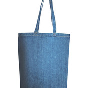 Cotton Denim Gusseted Tote Bag