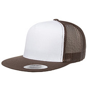 Adult Trucker with White Front Panel Cap