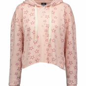 Women's Fleece Starry Crop Hooded Sweatshirt