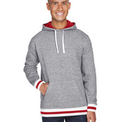 Adult Peppered Fleece Lapover Hooded Sweatshirt