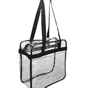 Clear Tote with Zippered Top