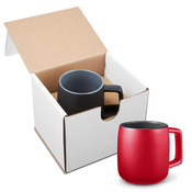 15oz Geo Square Handle Ceramic Mug In Mailer