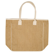 Seville Jute & Canvas Tote Bag